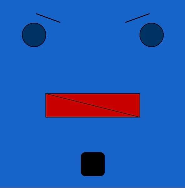 First p5.js rectangle face